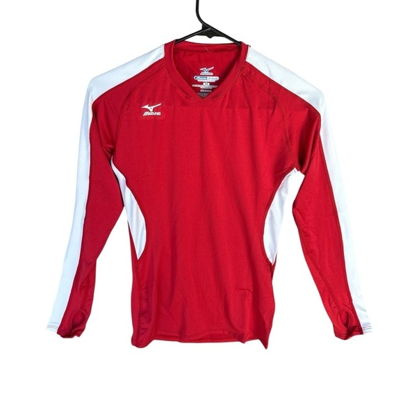 Mizuno Tops - Mizuno Red and White Long Sleeve Jersey
